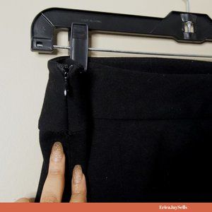 Black Pencil Skirt with Side Zipper